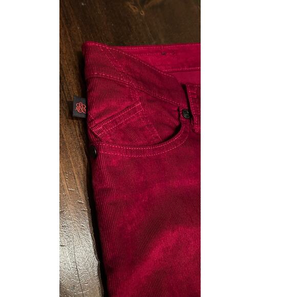 Rock & Republic Red Corduroy Button Classic‎ Soft Warm Pants Women's Size 10 - Picture 3 of 9
